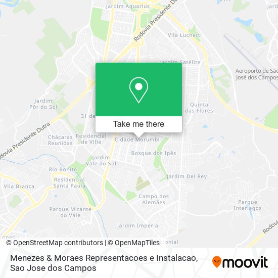 Menezes & Moraes Representacoes e Instalacao map