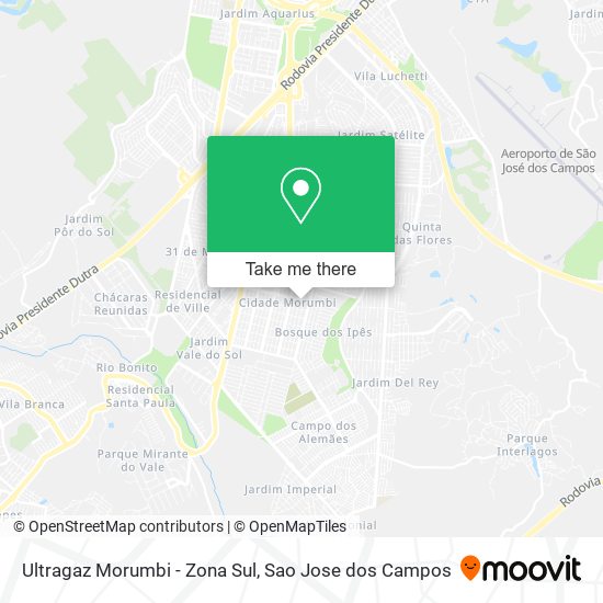 Ultragaz Morumbi - Zona Sul map