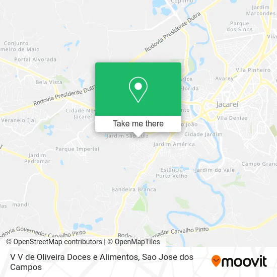 V V de Oliveira Doces e Alimentos map