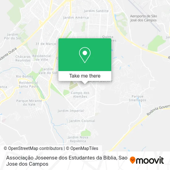 Associação Joseense dos Estudantes da Biblia map