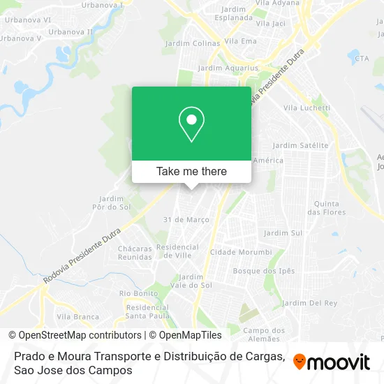 Prado e Moura Transporte e Distribuição de Cargas map