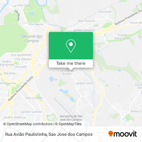 Rua Avião Paulistinha map