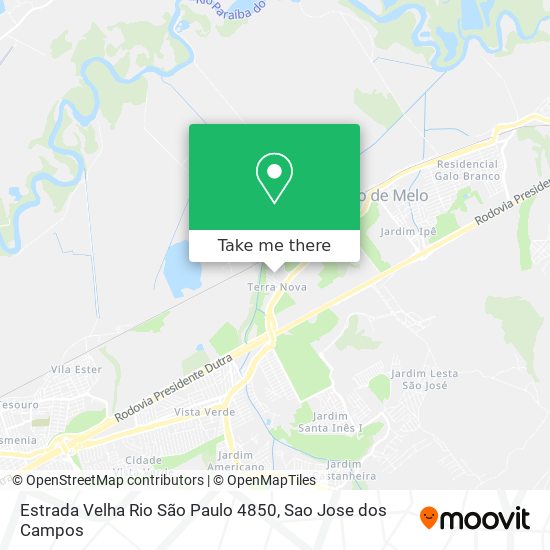 Mapa Estrada Velha Rio São Paulo 4850