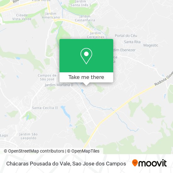 Chácaras Pousada do Vale map