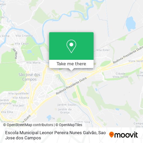 Mapa Escola Municipal Leonor Pereira Nunes Galvão