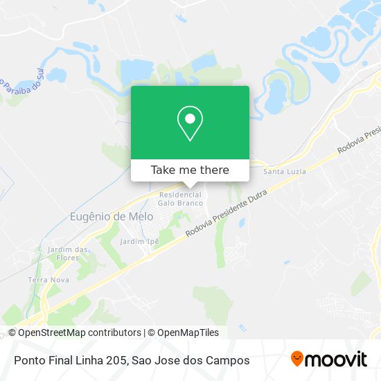 Ponto Final Linha 205 map