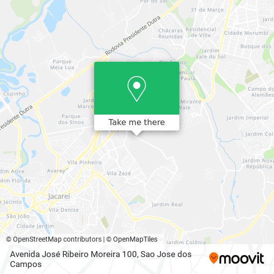 Mapa Avenida José Ribeiro Moreira 100