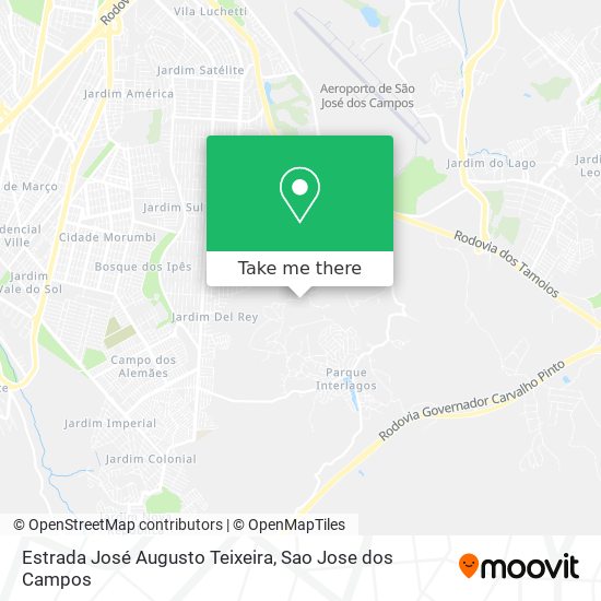 Estrada José Augusto Teixeira map