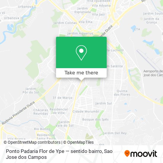 Ponto Padaria Flor de Ype — sentido bairro map