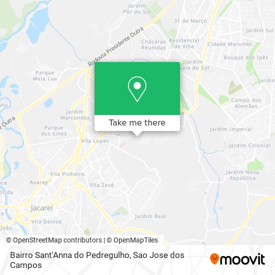 Bairro Sant'Anna do Pedregulho map