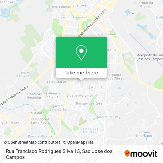 Rua Francisco Rodrigues Silva 13 map
