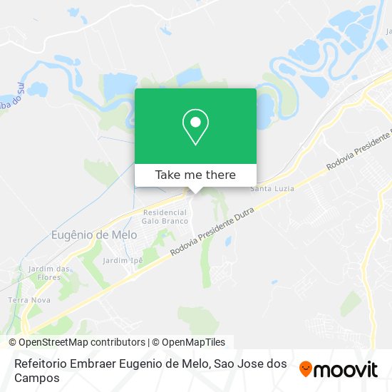Refeitorio Embraer Eugenio de Melo map