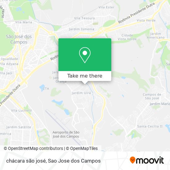 Mapa chácara são josé