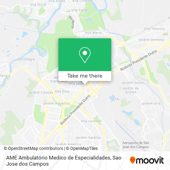 AME Ambulatório Medico de Especialidades map