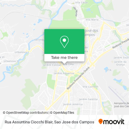 Rua Assuntina Ciocchi Blair map