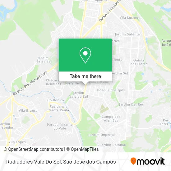 Radiadores Vale Do Sol map