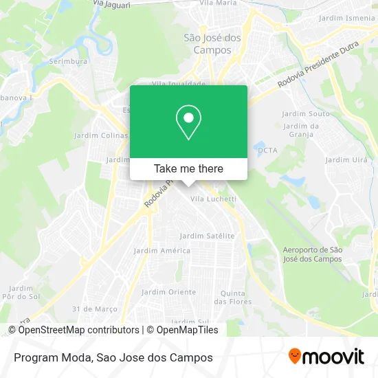 Program Moda map