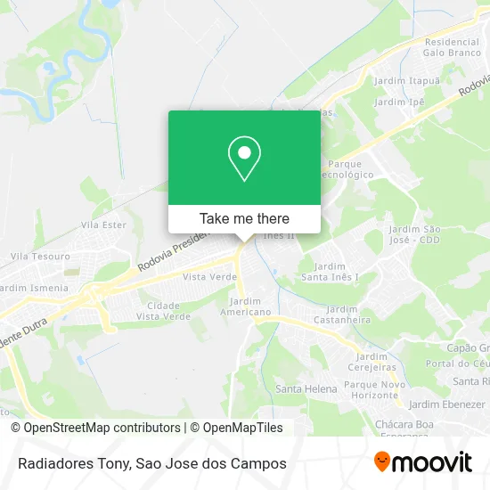 Radiadores Tony map