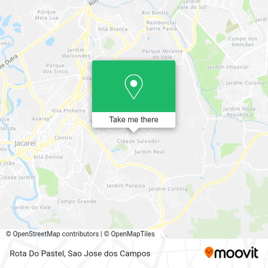 Rota Do Pastel map