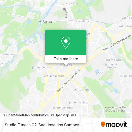 Studio Fitness O2 map