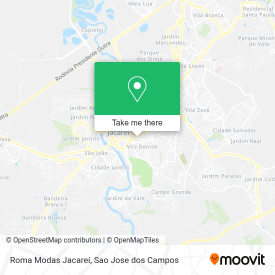 Roma Modas Jacareí map