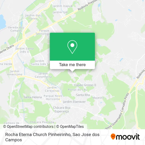 Rocha Eterna Church Pinheirinho map