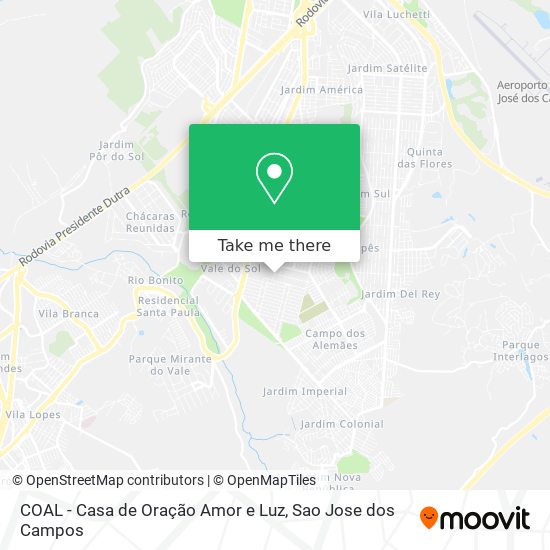 COAL - Casa de Oração Amor e Luz map