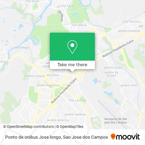 Ponto de onibus Jose longo map