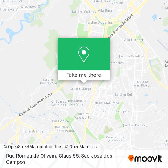 Rua Romeu de Oliveira Claus 55 map