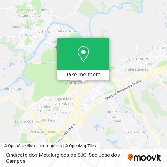 Sindicato dos Metalurgicos de SJC map