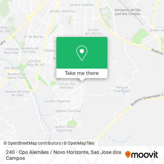 240 - Cpo Alemães / Novo Horizonte map