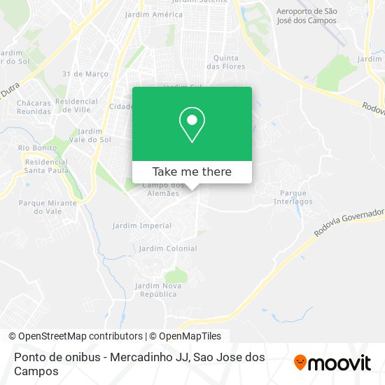 Ponto de onibus - Mercadinho JJ map