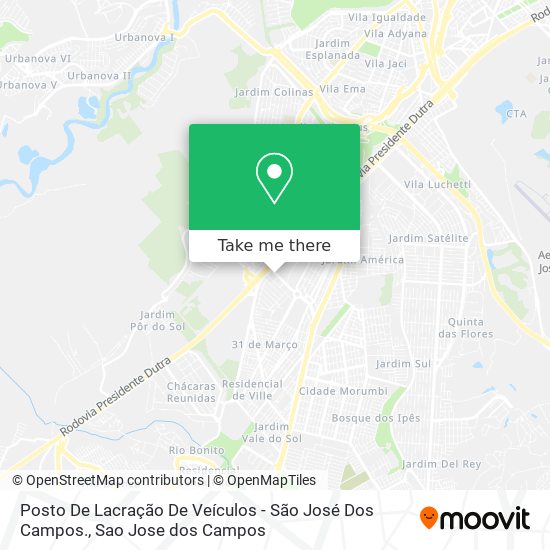 Posto De Lacração De Veículos - São José Dos Campos. map