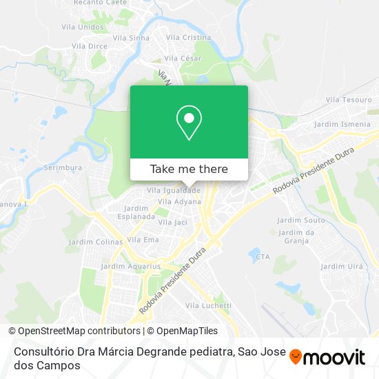 Consultório Dra Márcia Degrande pediatra map