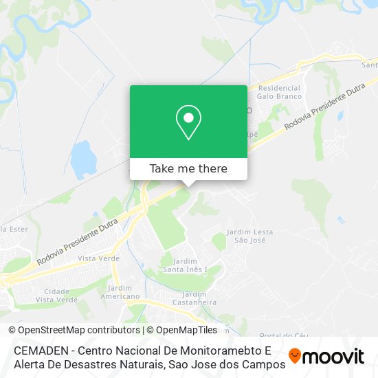 CEMADEN -  Centro Nacional De Monitoramebto E Alerta De Desastres Naturais map