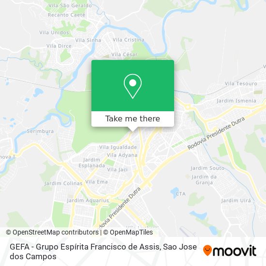 GEFA - Grupo Espírita Francisco de Assis map