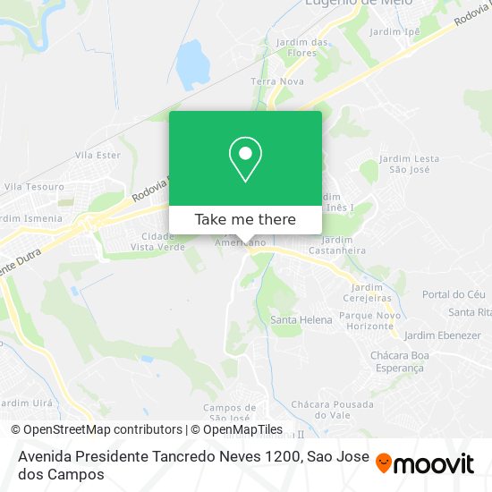 Mapa Avenida Presidente Tancredo Neves 1200