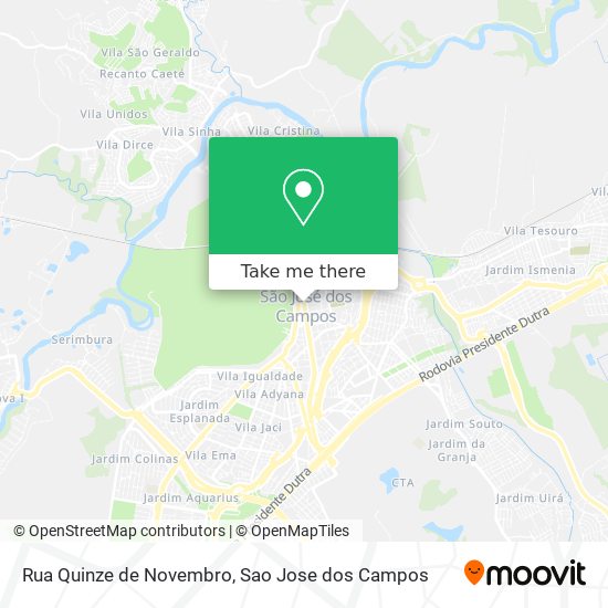 Mapa Rua Quinze de Novembro