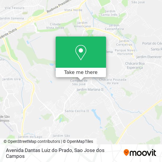 Mapa Avenida Dantas Luiz do Prado