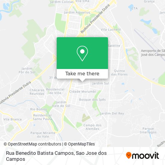 Mapa Rua Benedito Batista Campos