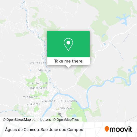 Águas de Canindu map