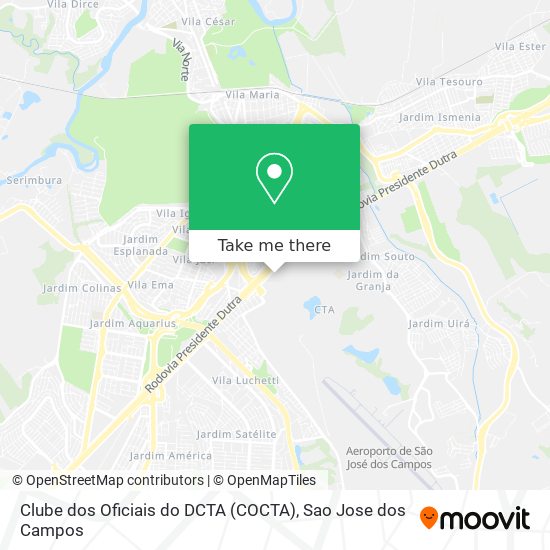 Clube dos Oficiais do DCTA (COCTA) map