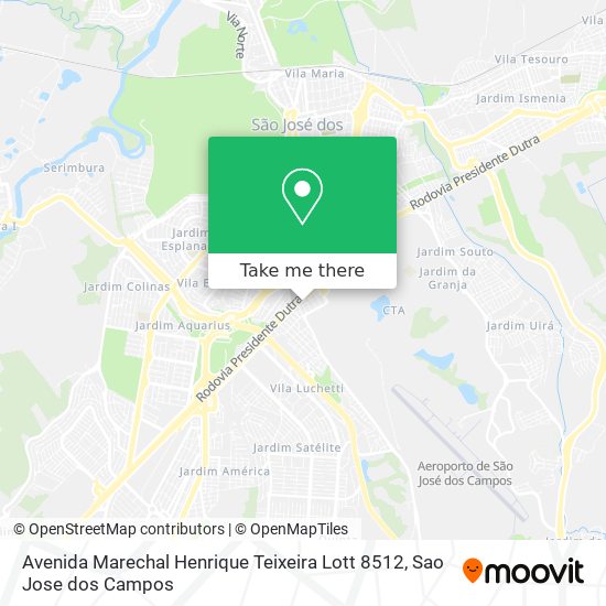 Avenida Marechal Henrique Teixeira Lott 8512 map