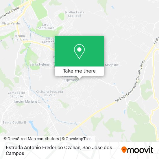 Estrada Antônio Frederico Ozanan map