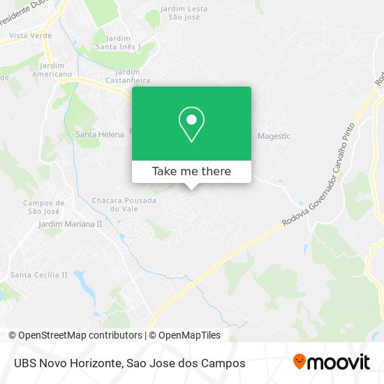 UBS Novo Horizonte map
