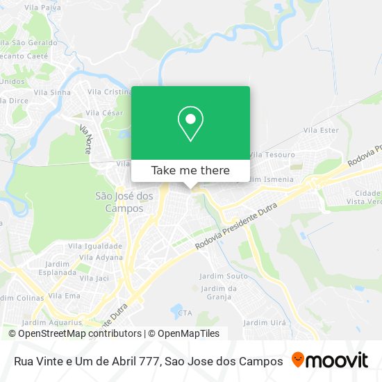 Mapa Rua Vinte e Um de Abril 777