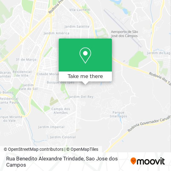 Mapa Rua Benedito Alexandre Trindade