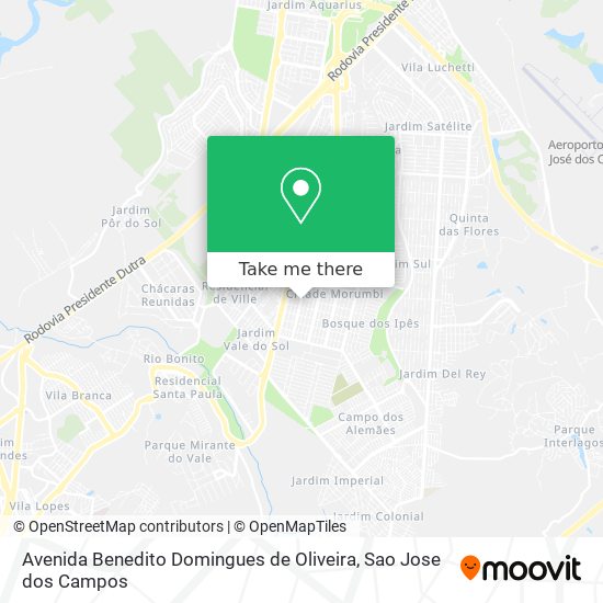Avenida Benedito Domingues de Oliveira map