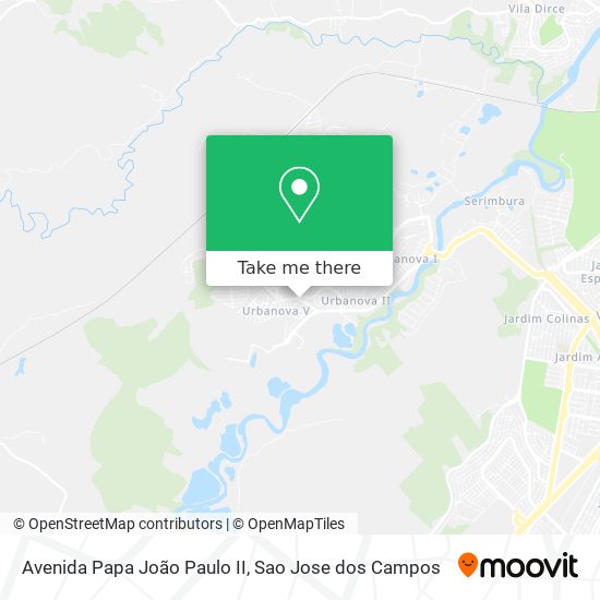 Mapa Avenida Papa João Paulo II