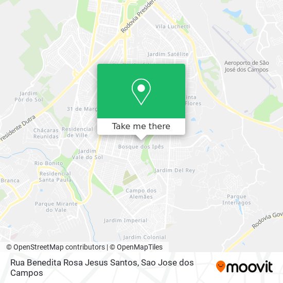 Rua Benedita Rosa Jesus Santos map